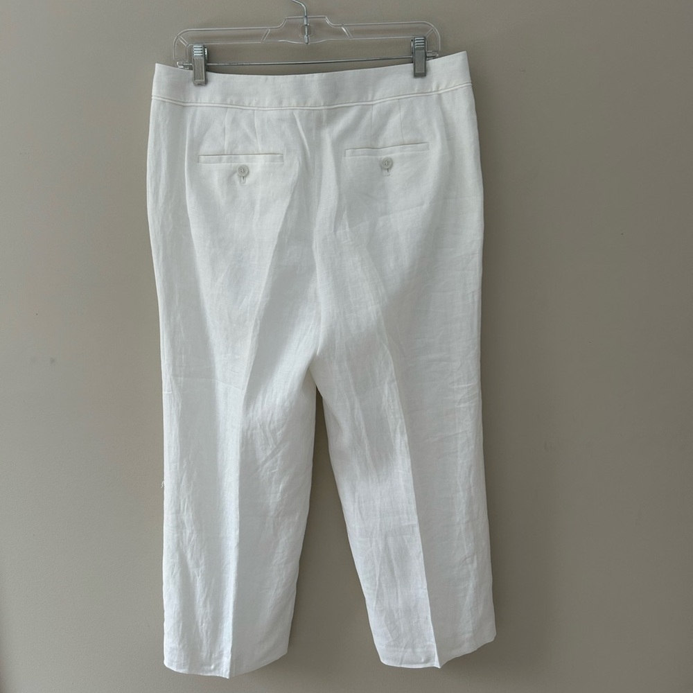 White Linen Pants - Picture 2 of 2